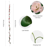 12 Pcs 98.4 Ft Artificial Flower Garland Pink Rose Garland For Wedding Room Decor?12,Pink?