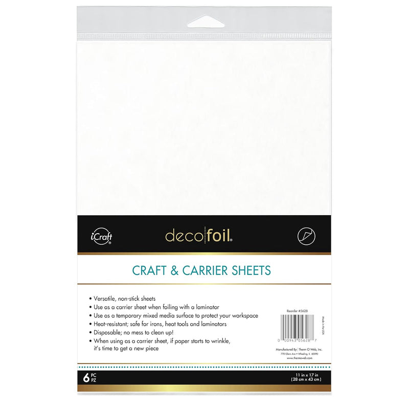 Deco Foil Craft & Carrier Sheets, 11" X 17", 6 Sheets Per Pack