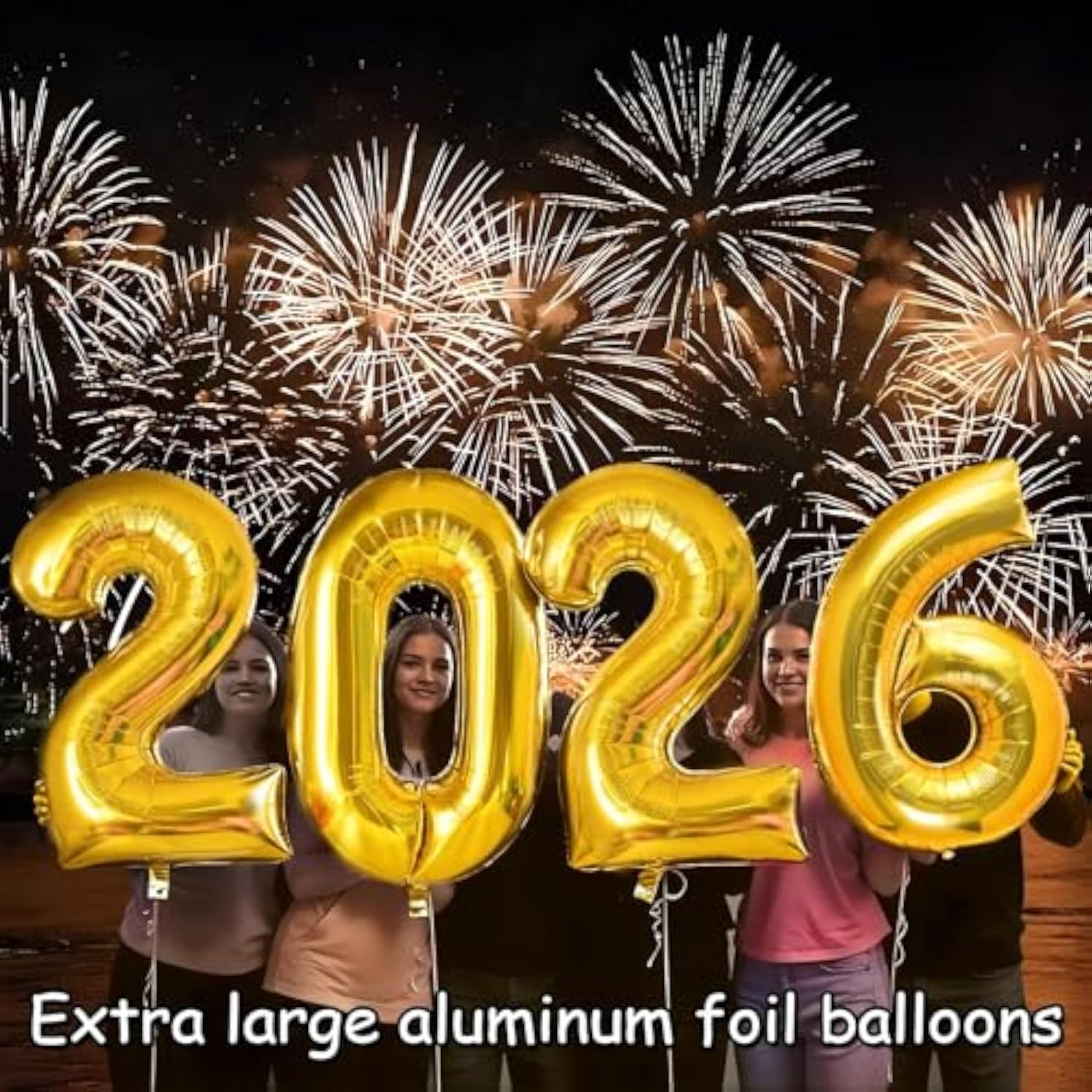 Upgraded, 42In Large 2026 Balloons Numbers, With 8Pcs Star Balloon And Accessories, 3D Premium Aluminum Foil, New Years Eve Balloons Decorations, Perfect For New Years Eve Party Supplies 2026, Gold