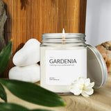 Gardenia Candle - Soy Wax Scented Candles - Long Burning Premium Hand-Poured (7Oz.)