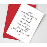 | Naughty Anniversary Card For Him Her, Sexy Birthday Card For Boyfriend Girlfriend, Dirty Valentine'S Day Card For Men, Adult Humor Raunchy Card (Brains Out)