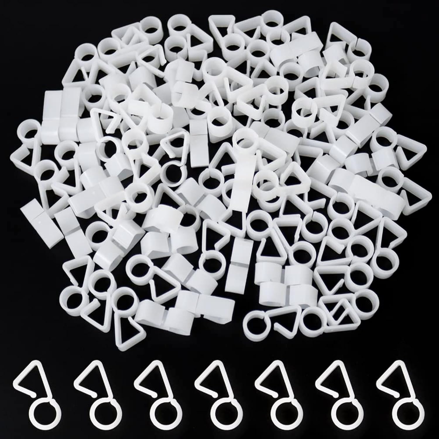 120 Pcs Gutter Hooks For Outdoor Christmas Lights, Gutter Clips For Fixing Christmas Lights Meteor Shower Icicle Lights On Wedding Halloween Outdoor Xmas Decoration Party Garden Tree Window