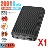 Portable Charger, Heated Gilet Vest Jacket Power Bank 7.4V 3A Usb, 20000 Mah Dc 3.5Mm Portable Battery Bank, Battery Pack For Iphone,Samsung, Huawei, Heated Clothes 1Pack