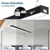 4 Pack 8FT LED Linear Shop Lights 100W 80W 60W CCT Selectable Commercial Bay Lighting Fixtures