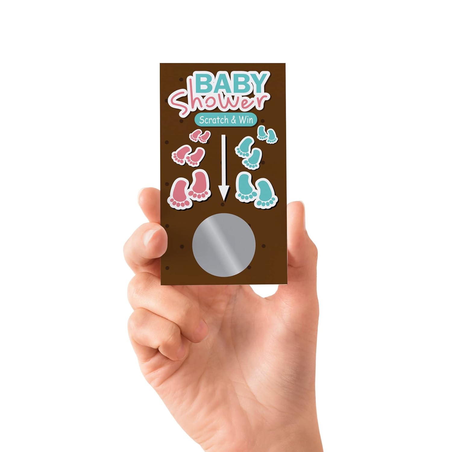 Footprints Baby Shower Scratch Off Cards - (30 Cards) - Scratch Off Tickets - Shower Party Game - Raffle Tickets