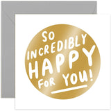 Old English Co. So Incredibly Happy For You Card For Them -Baby Pregnancy Expecting Card For Mummy Daddy To Be -Engagement Celebration For Couple - New Job Congratulations | Blank Inside With Envelope