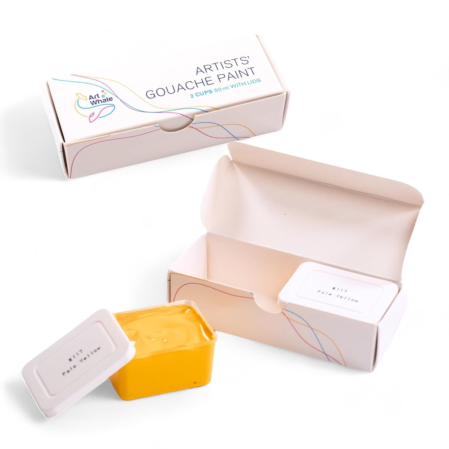 Gouache Pale Yellow Refills (50Ml/1.7Oz)|Intense Pigments, Easy Color Refill (2 Pcs.)
