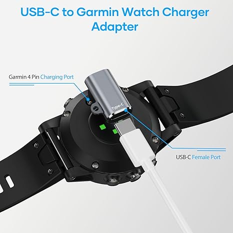 4 Pack USB C Garmin Watch Charger Cable Adapter for Fenix 8 7 Vivoactive Venu Forerunner Instinct Epix