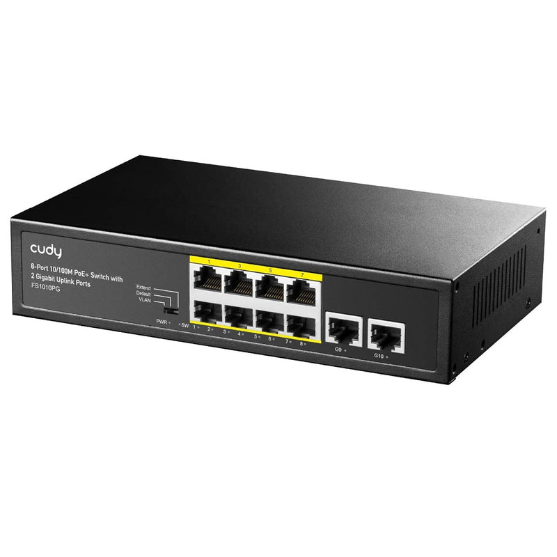 8 Port Poe+ Switch With 2 Gigabit Uplink Ports 120W , 8 10/100Mbps Poe+@120W,