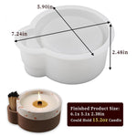 Large Candle Holder Silicone Resin Concrete Cement Mold, Unique Candle Vessels Jewelry Holder Round Container Jar Box Bowl For Diy Storage Craft Decor