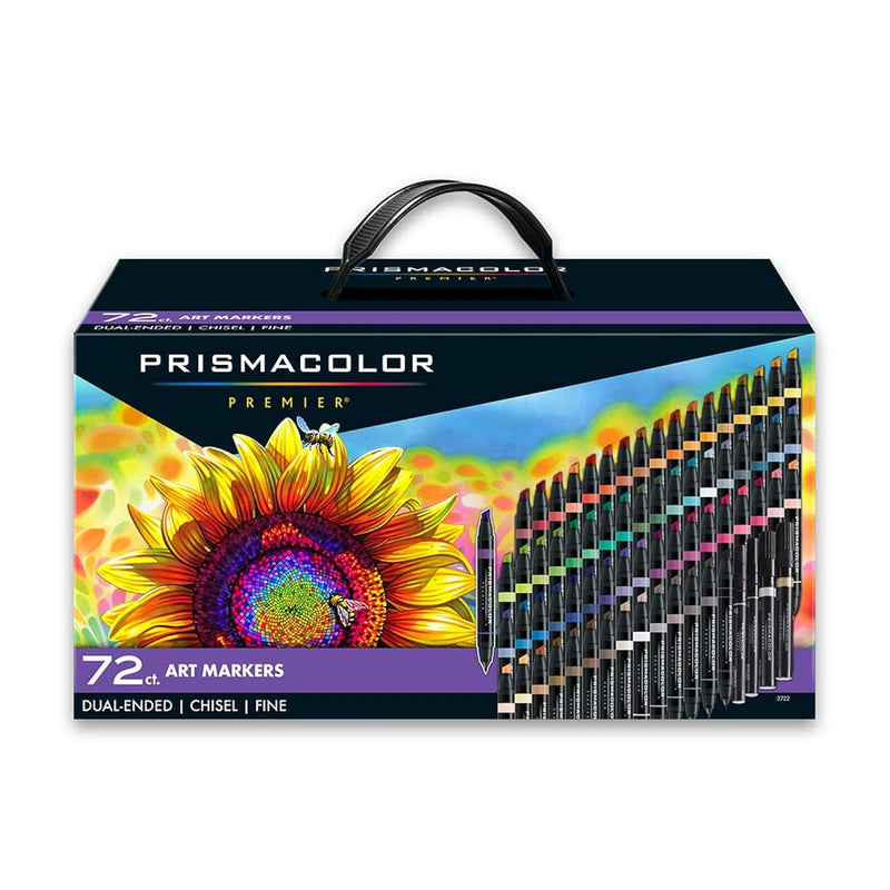 3722 Premier Double-Ended Art Markers, Fine And Chisel Tip, 72-Count