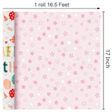 Reversible Colorful Wrapping Paper - Mini Roll - 17 In X 16.5 Ft(23.3 Sq.Ft.Ttl.) Foil Happy Birthday Letter & Balloon Design For Birthday