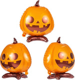 3Pcs Halloween Pumpkin Foil Balloons 21.6 Inch Party Decoration Supplies