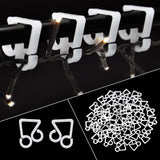 120 Pcs Gutter Hooks For Outdoor Lights, Christmas Lights Clips, Outdoor Hang Hooks For String Lights Meteor Shower Lights On Halloween Christmas Garden Tree Home Decoration