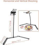 Adjustable Phone Tripod Stand for Recording, Live Streaming, and Cooking