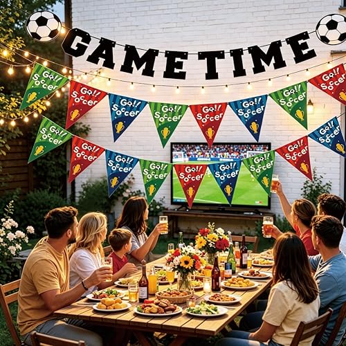 World Cup Colors Soccer Banner 16ft Reusable 3 Strings