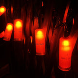 8.5Ft Led Shotgun Shell String Light, 8.5Ft Outdoor Red Bullet Shaped Light With 10 Led 3D Bullets Lights, Connectable C