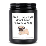 Get Well Candle Gift, Surgery Recovery Gifts, Lavender Scented Candles Gifts For Women After Surgery, Funny Candle Gift For Women Men, At Least You Don'T Have To Wear A Cone - 5.5Oz