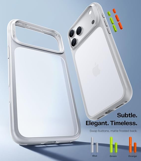 Shockproof Silver Case for iPhone 18 Pro 4X Military Grade Protection Cover
