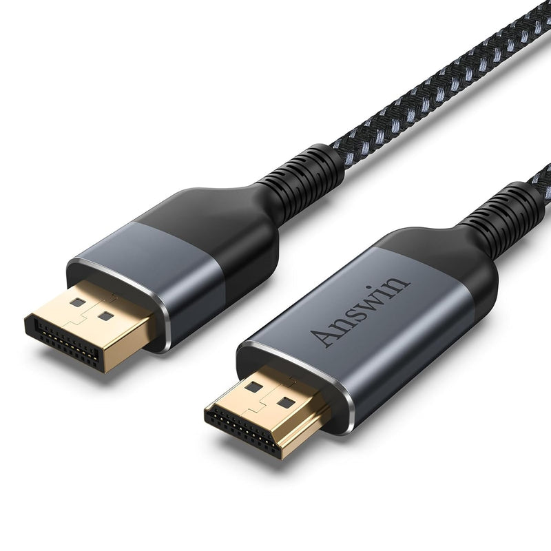 Hdmi To Displayport Cable, 4K Hdmi To Displayport 6Ft Hdmi In To Dp Cable Conn