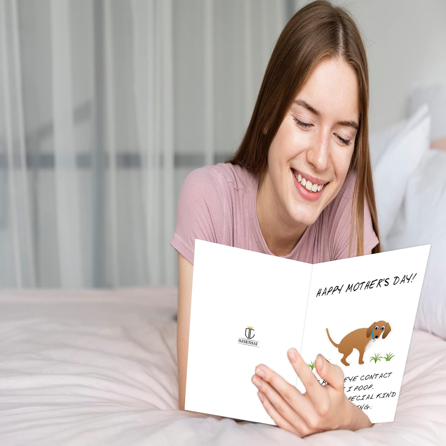Happy Mother'S Day Card From Dog, Personalized Mothers Day Gifts For Dog Mom Grandma, Funny Dog Mothers Day Card For Women, Unique Gift Idea For Dog Owner
