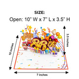 3D Pop Up Happy 86Th Birthday Card – Red Design With Glitter Numbers, Balloons, Cakes & Gifts – Unique Bday Card For Dad, Mom, Husband, Wife, Man Or Woman – 5" X 7"