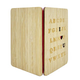 I Love You Letter Wooden Card,Funny Alphabet Love Card For Him Her,Anniversary,Birthday
