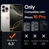 3 in 1 Case for iPhone 16 Pro 6.3 Inch Titanium Gray Protective Cover