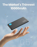 Slim 10000mAh Power Bank, USB-C High-Speed Charger for iPhone, Samsung, iPad