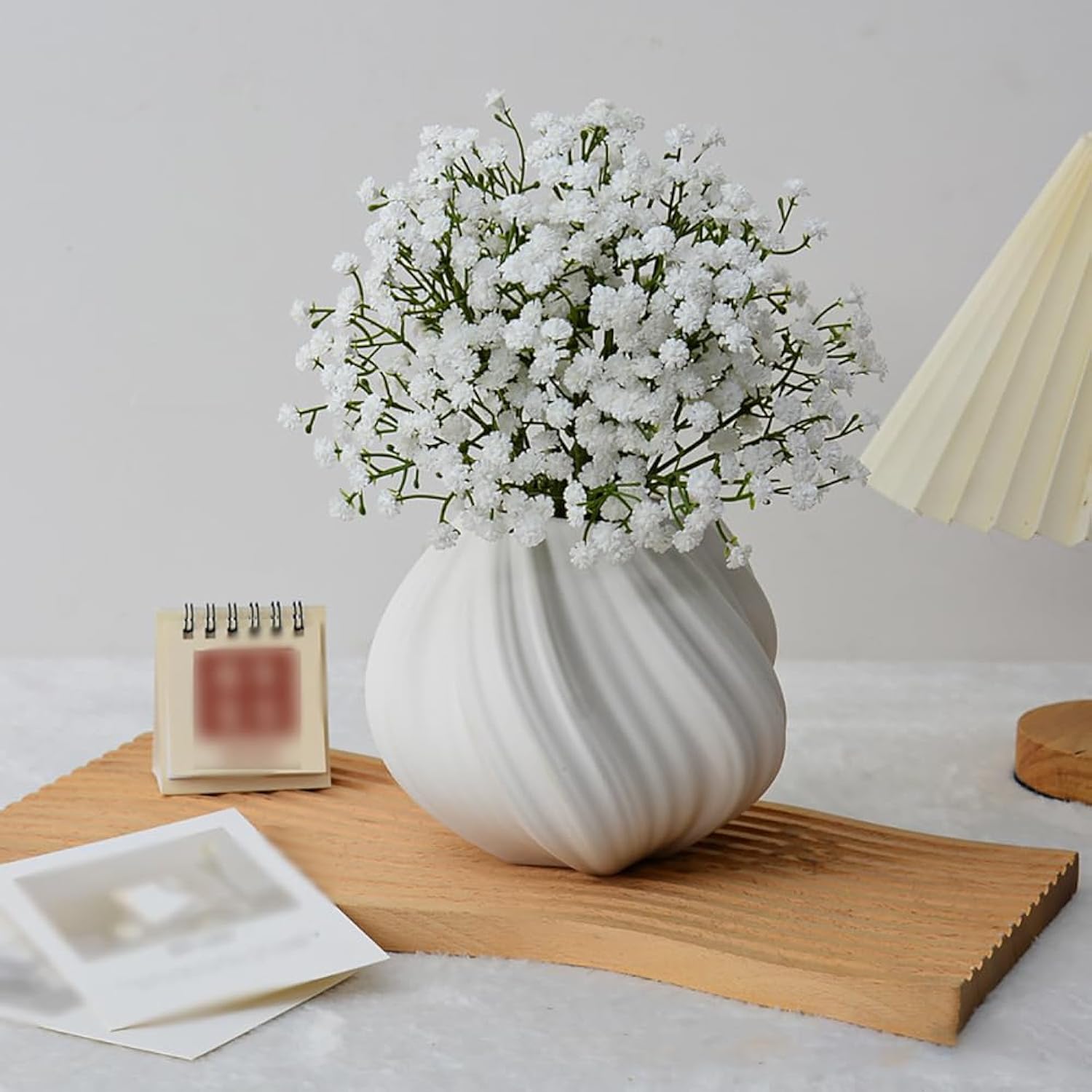 10 Pcs 28Cm Babys Breath Artificial Flowers Faux Gypsophila White Flowers Babies Breath Flowers Fake Babies Breath Flower Bouquets Real Touch Faux Flowers For Decoration
