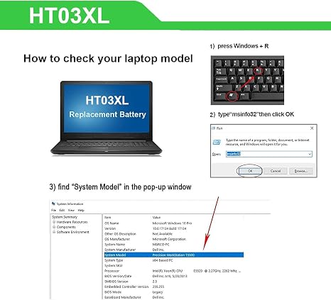Replacement Laptop Battery for HP Pavilion 15-CS 15-DA 17-BY HT03XL L11119-855