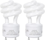 GU24 CFL Light Bulbs T3 13W 2700K Warm White 900 Lumens Spiral Compact Fluorescent 2 Pack