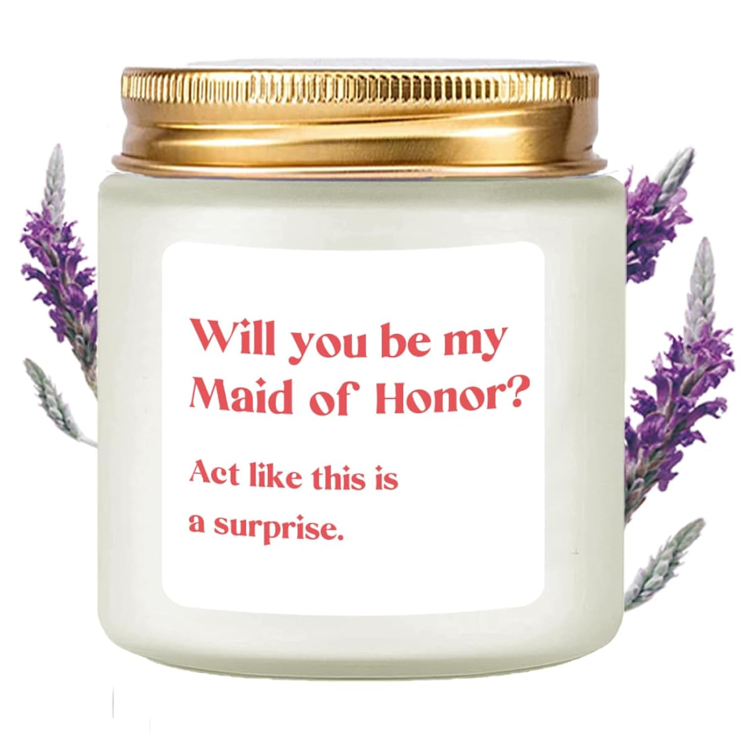 Maid Of Honor Gifts Scented Lavender Soy Candle 4Oz