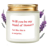 Maid Of Honor Gifts Scented Lavender Soy Candle 4Oz