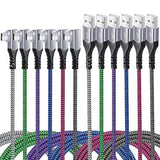 [6-Pack] Right Angle Usb Type C Cable, [6.6T] 90 Degrees C Charger Cable Fast