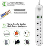 Universal Power Strip with USB Ports for Cruise Ship Dorm Room Travel