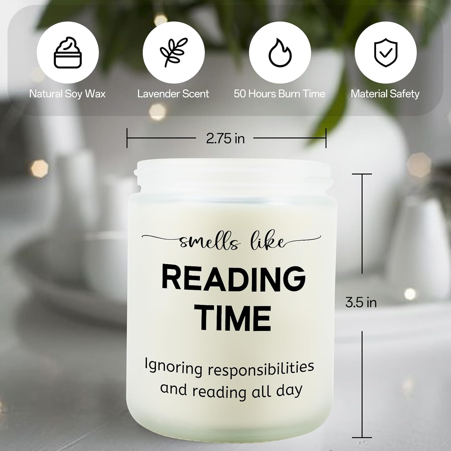 Book Lovers Gifts Candle Women Funny Bookish Accessories Club Themed Gifts For Librarian Book Lovers Women Reader Bookworm