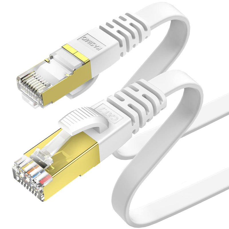 Cat 7 Ethernet Cable 10 Ft, Cable Gigabit Lan Network Cable Rj45 High-Speed Fl