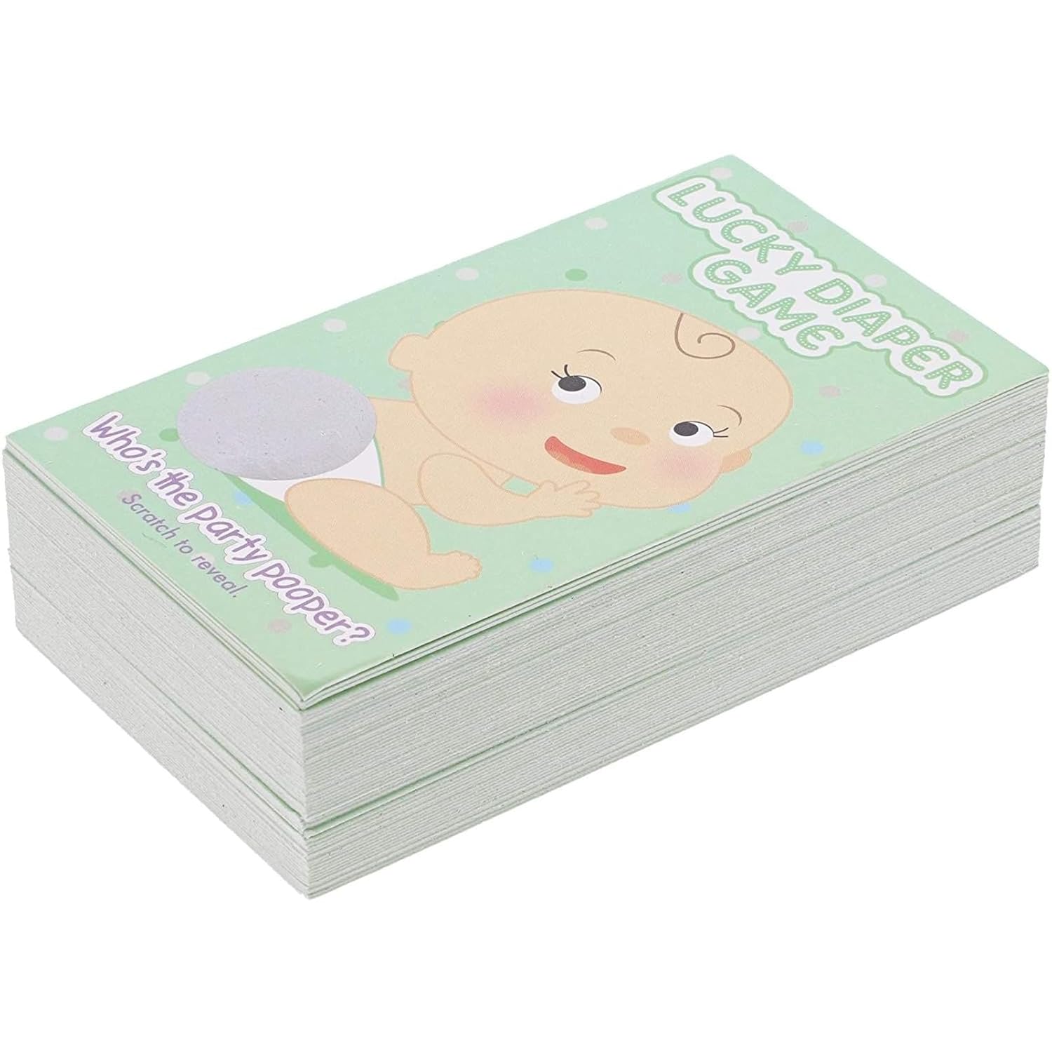 Scratch Off Baby Shower Game Cards - 60 Pack, Multicolor Paper - Baby Shower Games & Scratch Off Activity