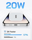 4 Pack 20W USB C Fast Charger with 6FT MFi Certified Lightning Cable for iPhone iPad White