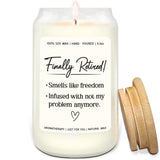 Retirement Candle - Funny Retirement Gift For Woman - Retired Gift Idea For Mom, Nurse, Teacher, Coworker & Friends - Scented Candle