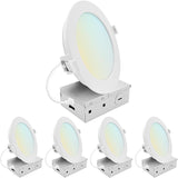 4 Pack 6 Inch LED Recessed Lights 1400LM 5CCT Dimmable Downlights