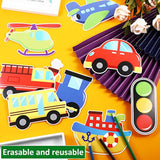 40 Pcs Transportation Birthday Party Decorations Classroom Decor Diy Car Cutout Cardboard Cutout Car Bus Train Plane Ship Helicopter Fire Truck Traffic Light Photo Prop With Glue Point Dot