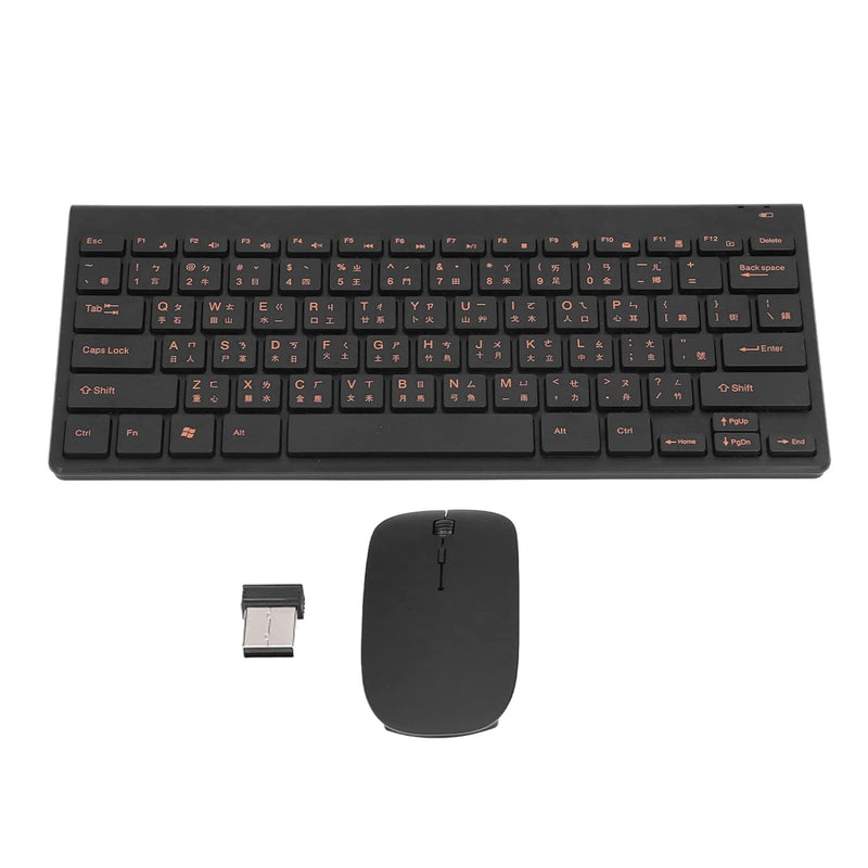 2.4G Wireless Chinese English Keyboard Mouse Combo, 78 Keys Traditional Mute K