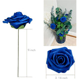 Black And Gold Flowers Artificial Roses For Centerpieces, 50Pcs Fake Flowers For Wedding Decorations Bouquets Bride Shower Centerpieces Home Decor Arrangements Party