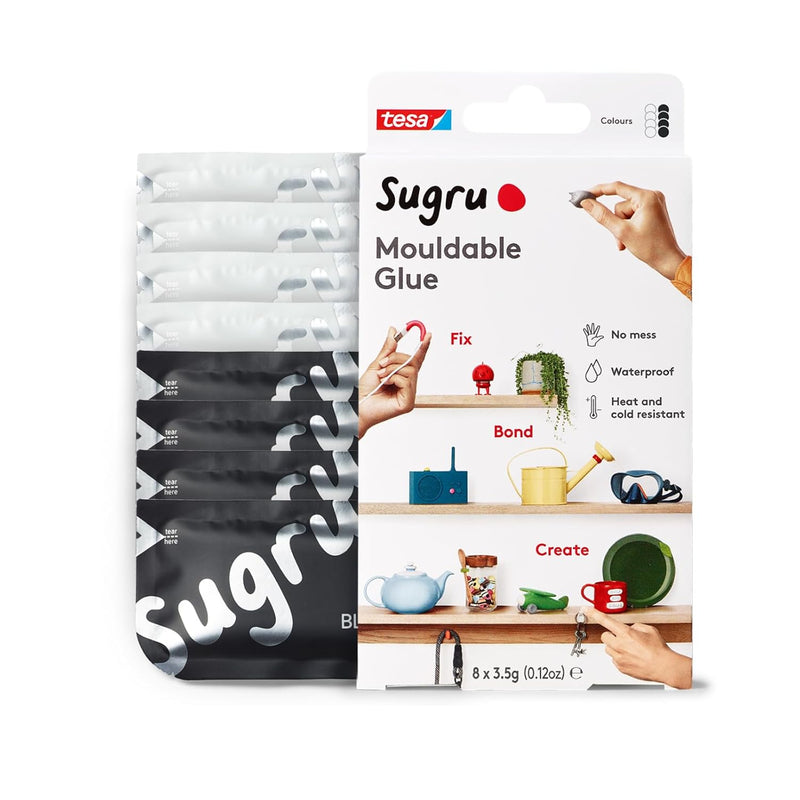 By Tesa - All Purpose Super Glue, Moldable Craft Glue For Indoor & Outdoor - A