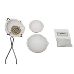 1Pc 500G And 2 Pcs 150G Ceramic Crucible Bowl Dish Cup Set Refining Melting Gold Silver Copper Jewelry Tool With Whip Tongs Handle 2A And 20G Pure Borax For Metal Melting