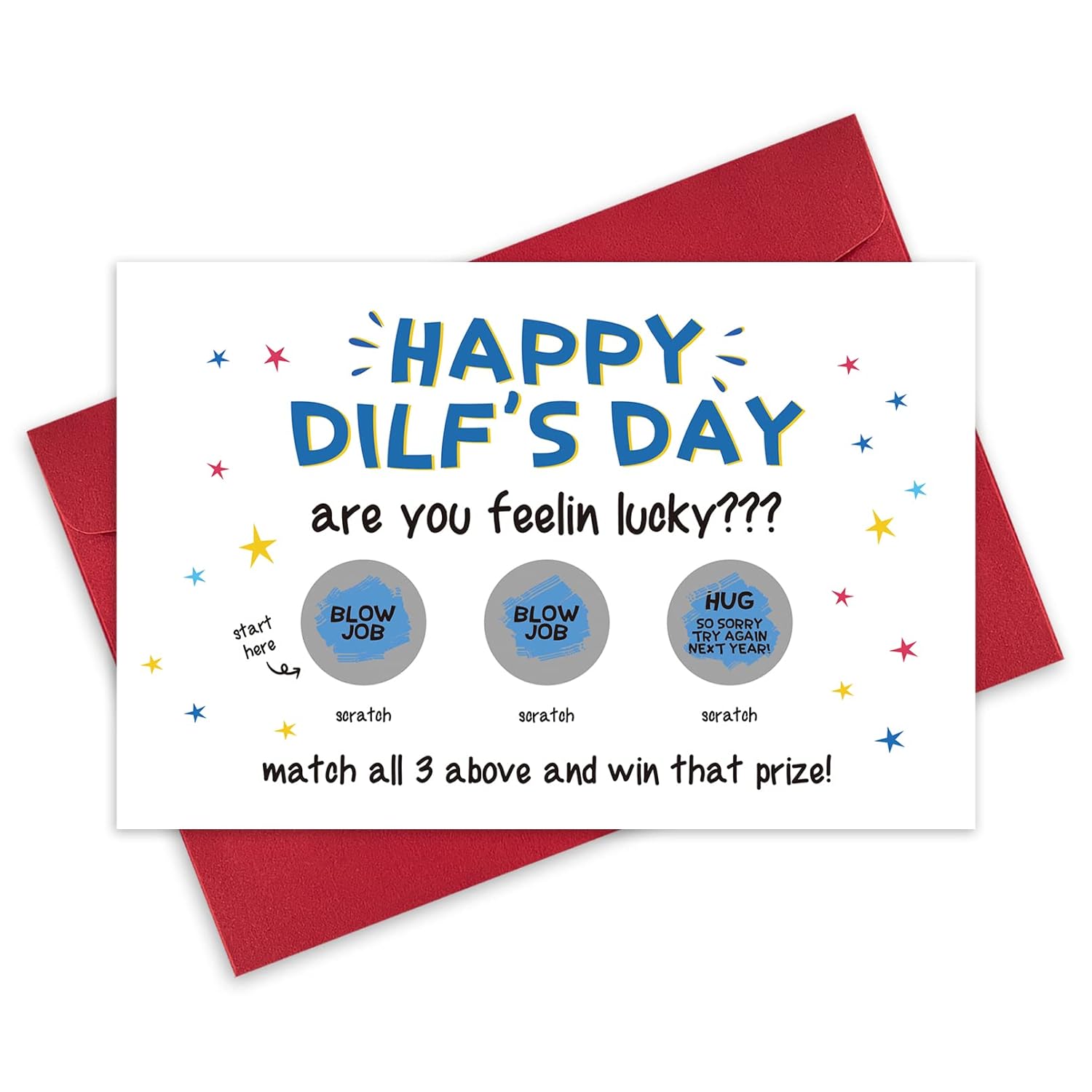 Rude Scratch Off Father'S Day Card For Husband, Funny Dilf Card For Him, Naughty Valentine'S Day Card