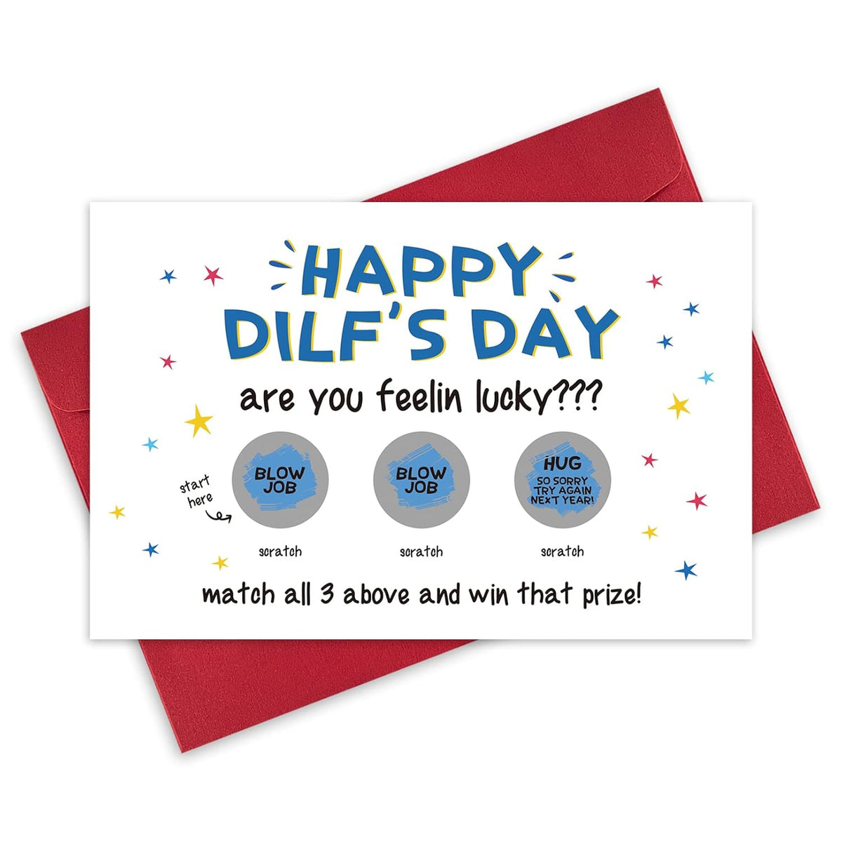 Rude Scratch Off Father'S Day Card For Husband, Funny Dilf Card For Him, Naughty Valentine'S Day Card