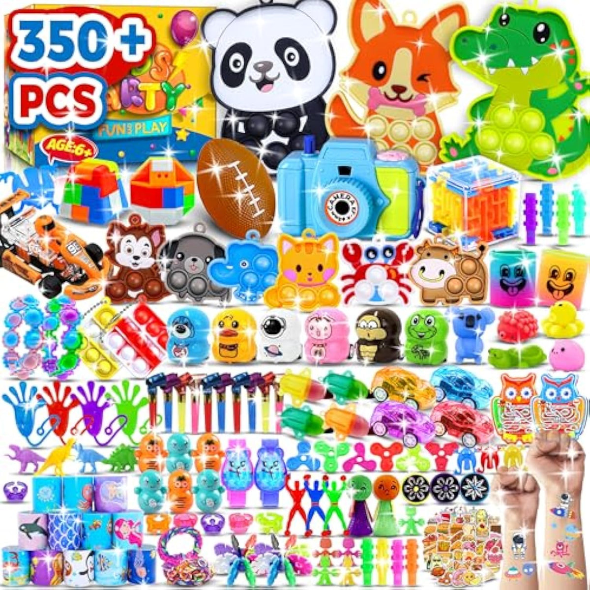 350 Pcs Party Favors For Kids, Fidget Toys Bulk, Easter Eggs Fillers, Treasure Box Toy For Classroom Prizes, Goodie Bags Stuffers Birthday Carnival Prize, Pinata Filler Stuffers